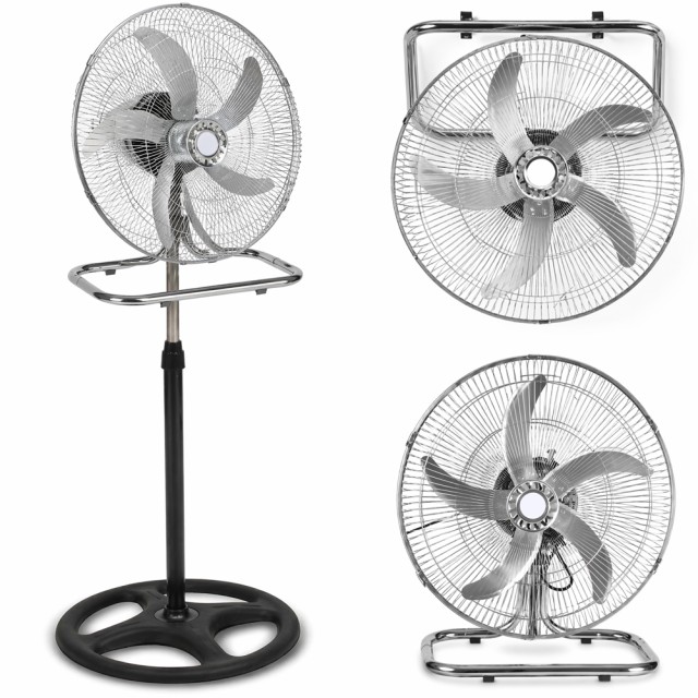 ENRICO COVERI Ανεμιστήρας 3 σε 1 Δαπέδου, Επιτραπέζιος & Τοίχου, 3 Ταχύτητες, Περιστροφή, 50W, Φτερωτή 50cm 02828343