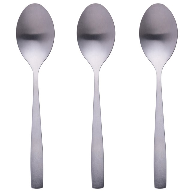 Galileo Σετ 3 Κουτάλια Manhattan από Ανοξείδωτο Ατσάλι 180 Ασημί Σατινέ Sibilla 5918029