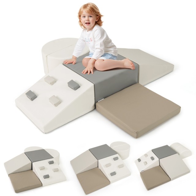 Costway Σετ 6 Αφρώδους Αναρρίχησης Εσωτερικού Χώρου για Παιδιά Διαστάσεις: 40x40x20 εκ. και άλλα FH10132WH