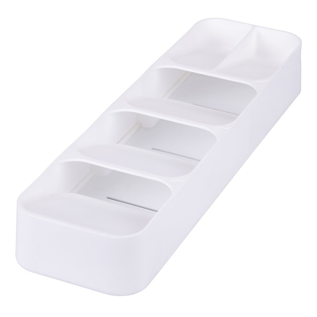 Galileo Λευκός οργανωτής μαχαιροπήρουνων Portaposate για συρτάρι με 5 διαμερίσματα 5915357