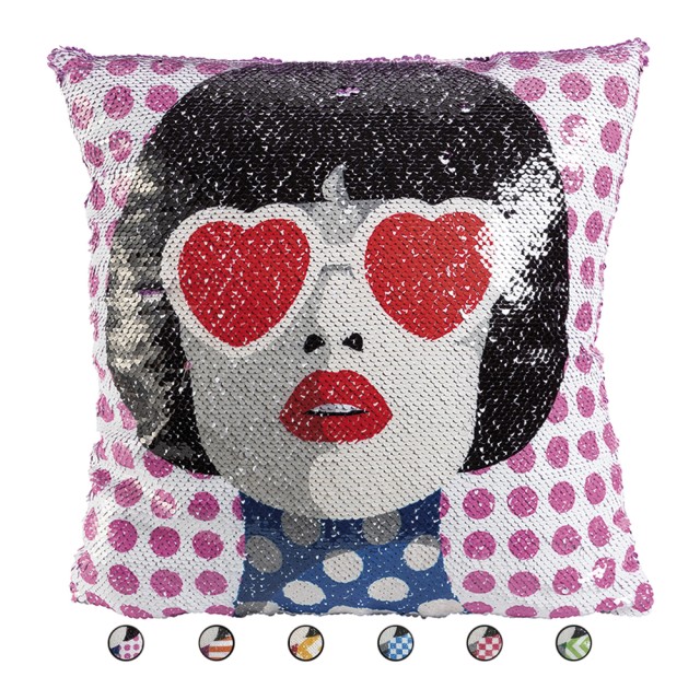 Galileo Διακοσμητικό μαξιλάρι 40x40 εκ με παγιέτες, αφαιρούμενο με φερμουάρ Valentina 5906996 Τυχαία Επιλογή Χρωμάτων