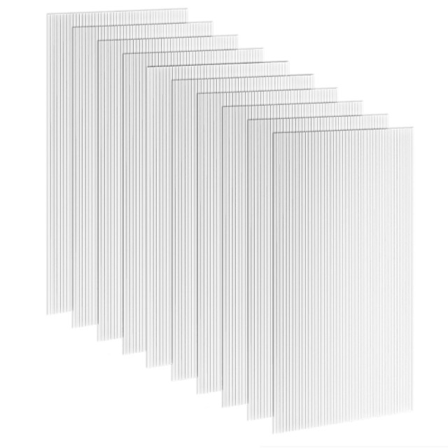 Outsunny Σετ 10 Κυψελωτών Φύλλων Πολυκαρβονικού 120x60 εκ., Αντι-UV, Κοπτόμενα, για Θερμοκήπια & Στέγαστρα 84H-709V01WT