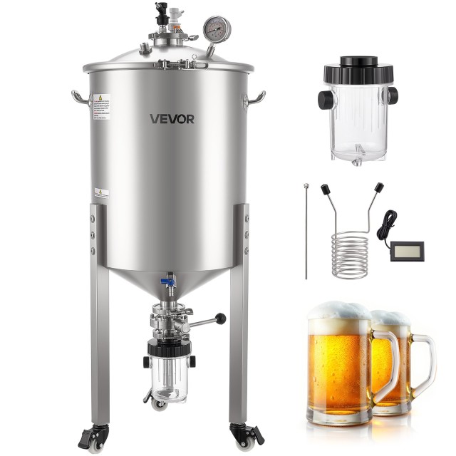 VEVOR Ζυμωτήρας Ανοξείδωτος 60L με Τροχούς & Θερμόμετρο FSSPJNJXT2FTTTFIO001V0