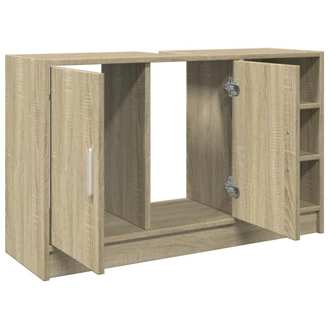 vidaXL Ντουλάπι Νιπτήρα Μπάνιου 90x29x55 cm σε Χρώμα Δρυ Sonoma με Άφθονο Αποθηκευτικό Χώρο 848124