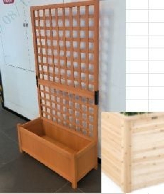 Costway Ξύλινο ψηλό παρτέρι με πέργκολα για λουλούδια και αναρριχώμενα φυτά, 76 x 32 x 143 cm GT4666NA