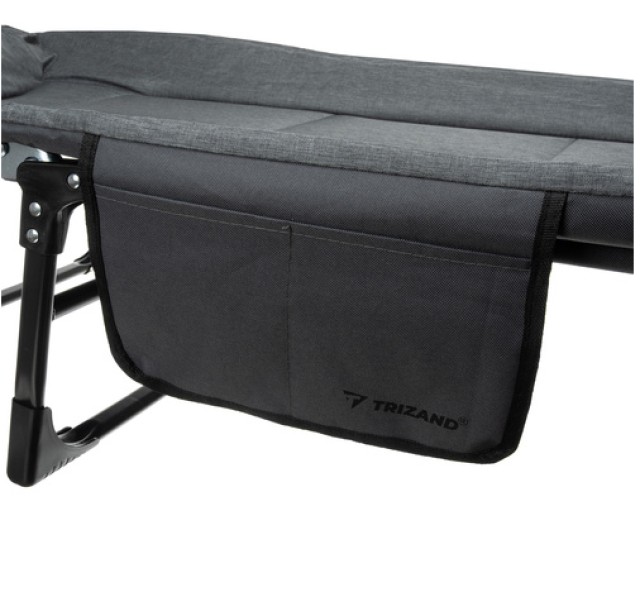 Πτυσσόμενο Κρεβάτι Camping με Στρώμα 200 x 65 x 30 cm Γκρι 25380 Trizand
