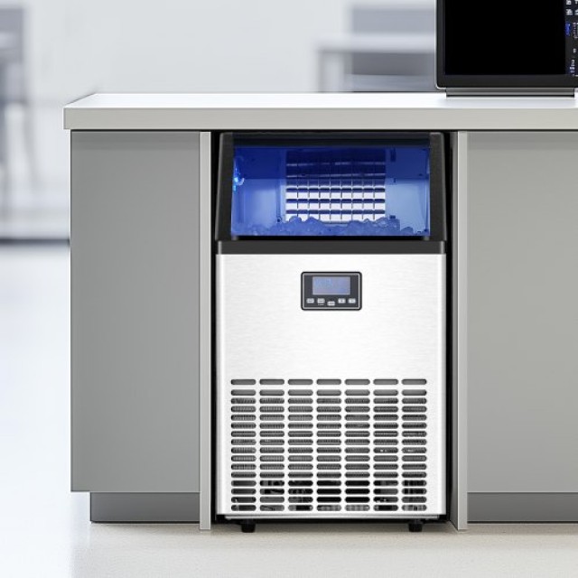 VEVOR Επαγγελματική Παγομηχανή Ελεύθερης Τοποθέτησης 100lbs/24H 45 Παγάκια SYYTSFBZBJX1KF06PV2