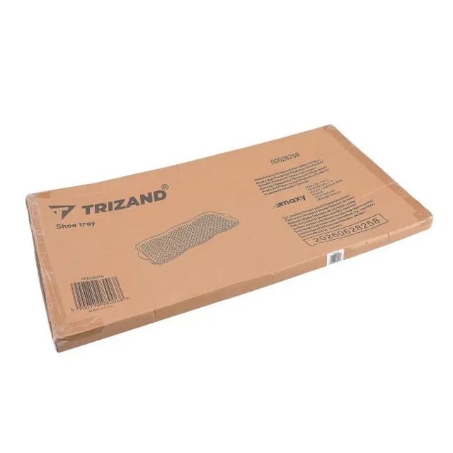 Trizand Σχάρα Στεγνώματος Παπουτσιών XXL 76x38cm με Υψηλό Περιθώριο & Αντιολισθητική Επιφάνεια, Μαύρη 28258