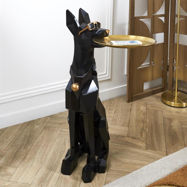 Διακοσμητικό Σκυλάκι με Δίσκο Home Deco Factory 34 x 72 x 46 cm HD0161
