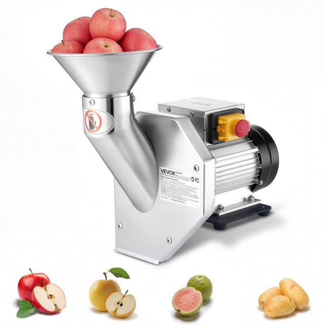 VEVOR Ηλεκτρικός Θρυμματιστής Φρούτων 550W SUS304, για Μήλα έως 70mm, Απόδοση 60kg/ώρα XGSNJTM550W03S9CK001V2