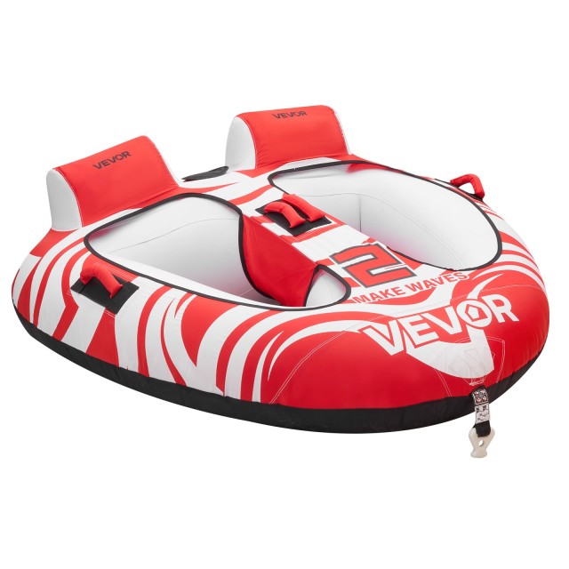 VEVOR Φουσκωτό Θαλάσσιο Tubes Έλξης για Σκάφος 2 Ατόμων έως 154 kg με 2 Κόκπιτ και Επενδεδυμένες Λαβές CQTL3MTT2RHSOC2DH001V0