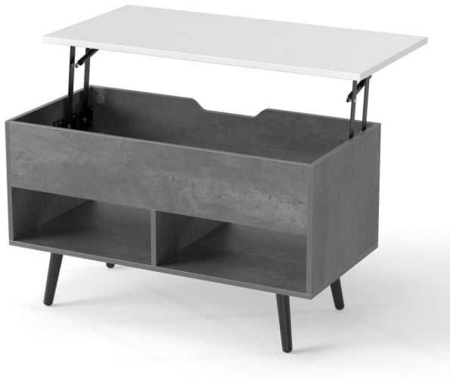 Costway Μοντέρνο Τραπεζάκι Σαλονιού με Ανυψούμενη Επιφάνεια και Αποθηκευτικούς Χώρους JV13120GR