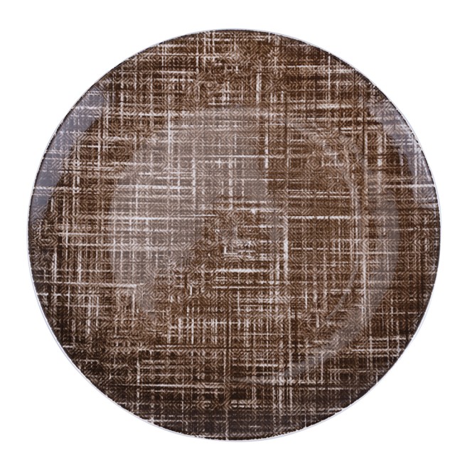 Villa dEste Home Σετ 6 τμχ Καφέ Πορσελάνινο Επίπεδο Πιάτο με Υφή 5921900