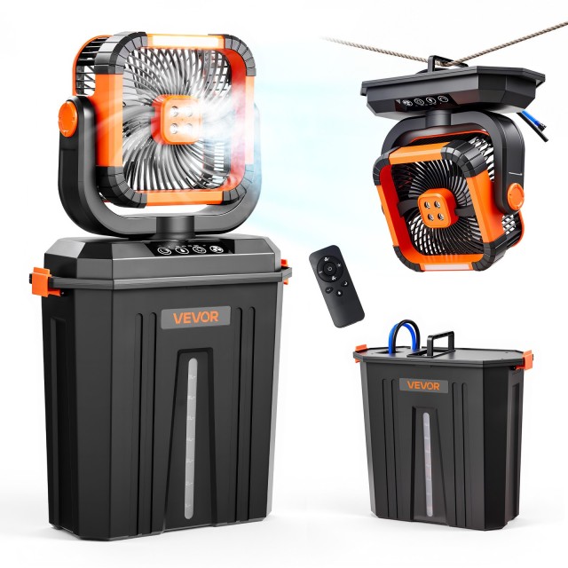 VEVOR Ανεμιστήρας Ομίχλης 2400 RPM με Δεξαμενή 12L, Μπαταρία 20000mAh, 4 Ταχύτητες & 3 Λειτουργίες Φωτισμού για Εσωτερικούς & Εξωτερικούς Χώρους WHFS20000MAHENC1C001V9