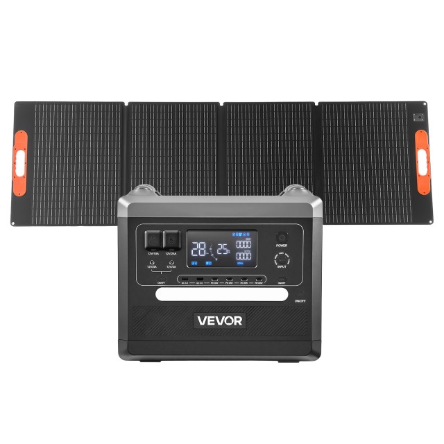 VEVOR Φορητός Σταθμός Ενέργειας 2400W με Ηλιακό Πάνελ 200W και Μπαταρία LiFePO4 2160Wh KZSCNDYTJZDTG9GZZ001V2