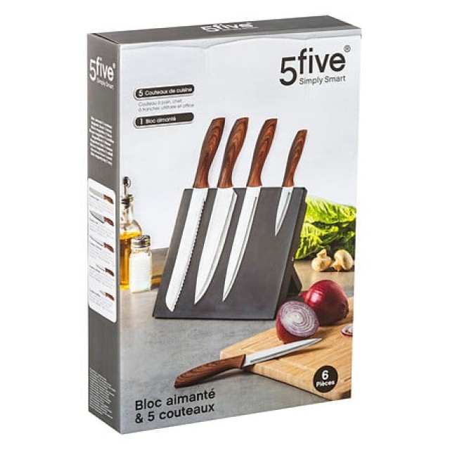 5Five Simply Smart Σετ 5 Μαχαιριών με Μαγνητική Βάση 5five Simply Smart 151241