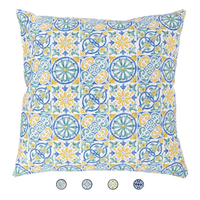 Kooper Διακοσμητικό μαξιλάρι 45x45 cm με αφαιρούμενο κάλυμμα με φερμουάρ Posillipo Sibilla 5903996 Τυχαία Επιλογή Χρωμάτων