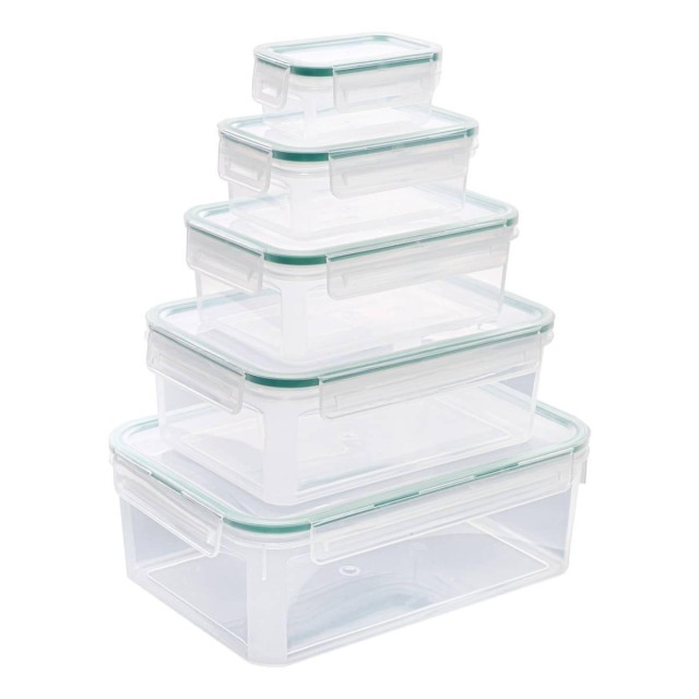 5Five Simply Smart Δοχείο Αποθήκευσης Τροφίμων Clipeat 3.8L - Διαφανές Αεροστεγές Κουτί Κουζίνας - 28 × 20.5 × 10 εκ. 217629