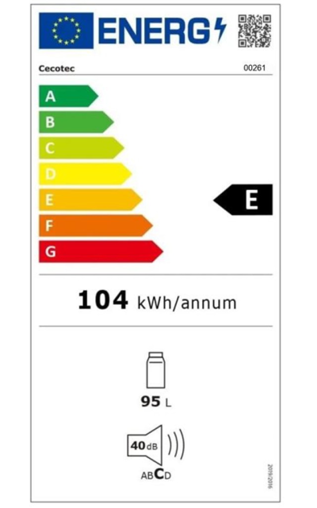 Ρετρό Μίνι Ψυγείο 95L με Κατάψυξη Icebox & Ρυθμιζόμενη Θερμοκρασία Γαλάζιο CEC-00261 Cecotec
