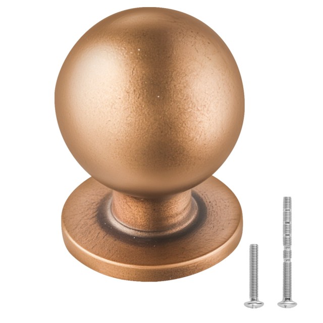 VEVOR Στρογγυλά Πόμολα Ντουλαπιών, Σετ 12 Τεμ., Ø25 x 32mm, Αντικέ Μπρονζέ CJXNYQ12PCS0E1OAF001V0