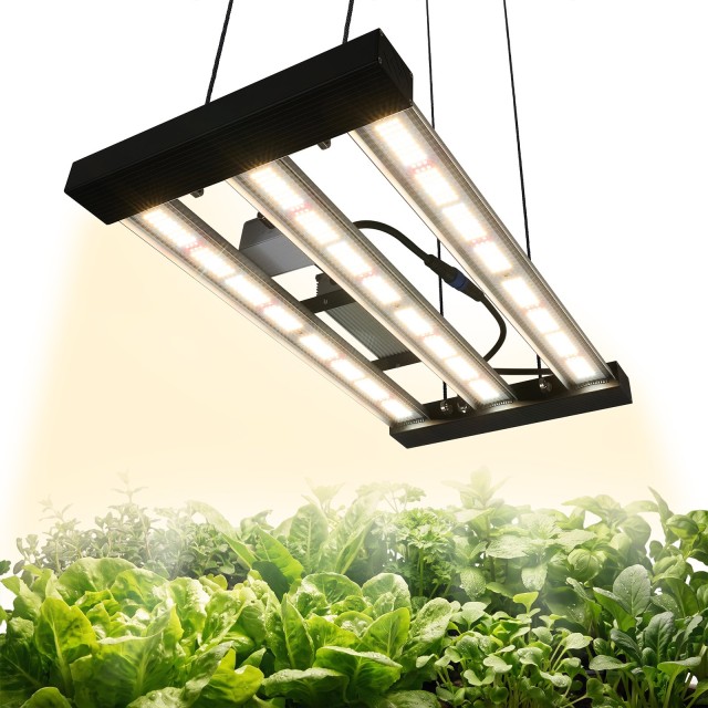 VEVOR LED Φωτιστικό Καλλιέργειας 200W Πλήρους Φάσματος Ρυθμιζόμενης Έντασης 400-740 nm για Εσωτερική Καλλιέργεια, Θάλαμο 60 x 60 cm QGPFLSZWSZD22FLPG001V2
