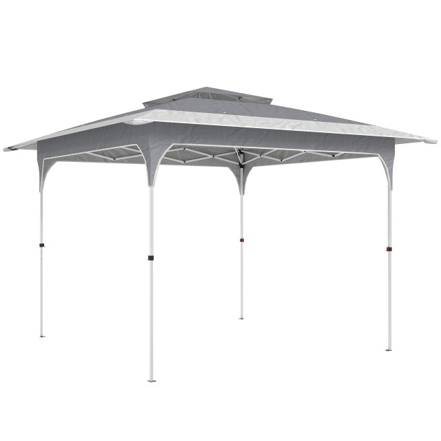 Outsunny Πτυσσόμενο Κιόσκι Κήπου Pop-Up 3,5 x 3,5 μ., Σκούρο Γκρι 84C-818V00CG