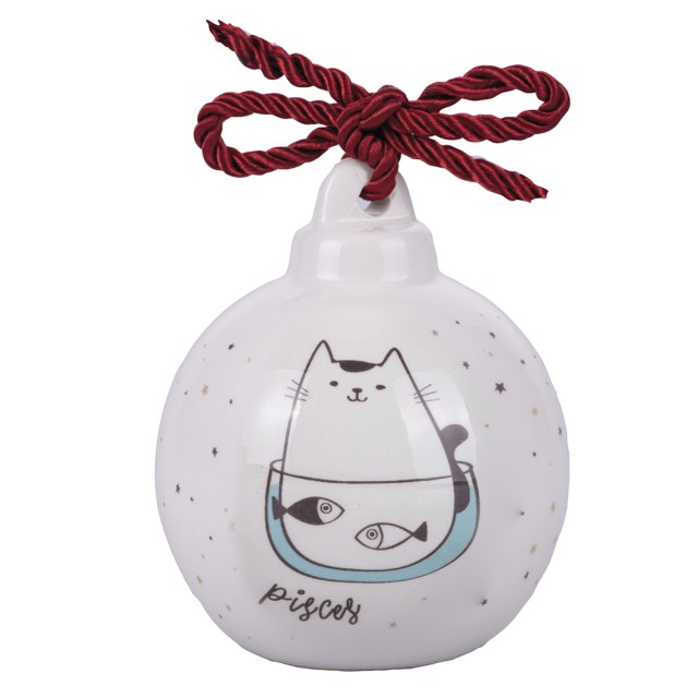 Villa dEste Home Κεραμική Χριστουγεννιάτικη Μπάλα Ιχθύες Oroscocats 5917890
