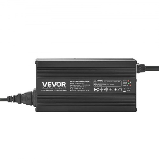 VEVOR Φορτιστής Μπαταρίας Λιθίου για RV 12V 20A 14.6V LiFePO4 Smart AC-DC FCCDQ12V20A05C7H3001V2