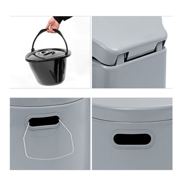 Φορητή Τουαλέτα Κάμπινγκ 41 x 49 x 34 cm Costway HW63911GR