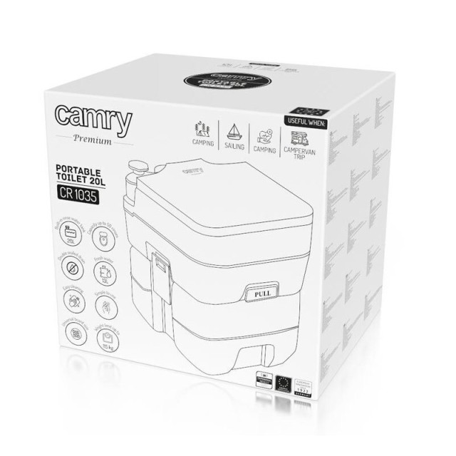 Φορητή Χημική Τουαλέτα 20 Lt 46.5 x 43.5 x 38.1 cm Camry CR-1035