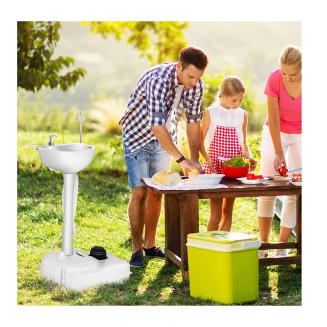 Φορητός Νιπτήρας Κάμπινγκ με Βάση 17 Lt Costway OP70582
