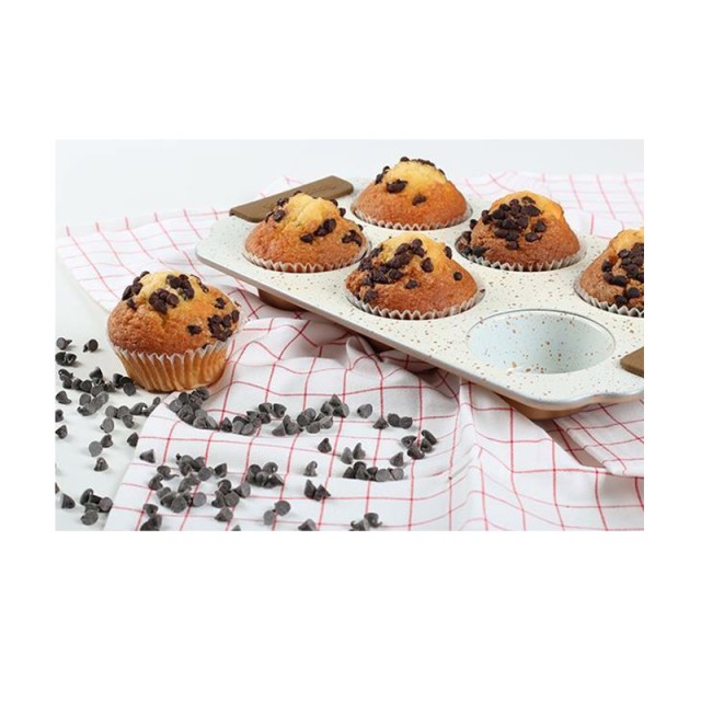 Φόρμα Ζαχαροπλαστικής για 6 Muffins από Αλουμίνιο 31 x 3 x 18 cm Royalty Line RL-MFN6