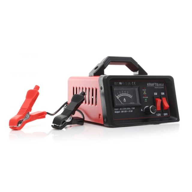 Φορτιστής Μπαταρίας Αυτοκινήτου 6/12 V 5 A Kraft&Dele KD-1288