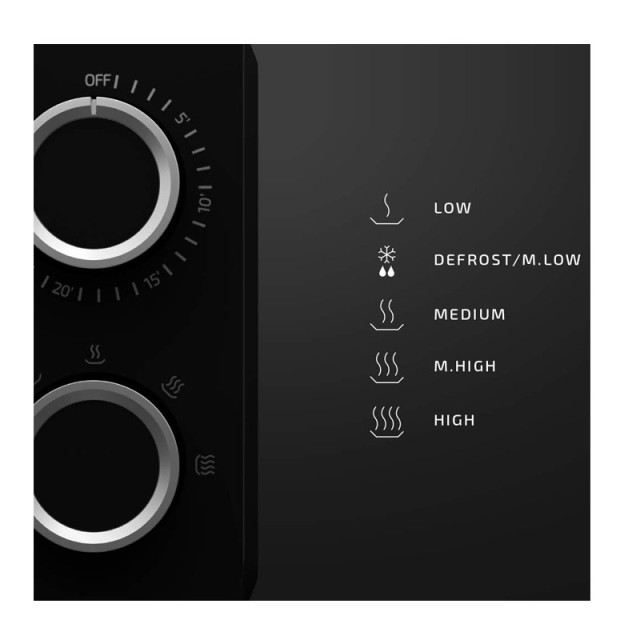 Φούρνος Μικροκυμάτων 20 Lt 700 W Cecotec ProClean 3030 Black CEC-01524
