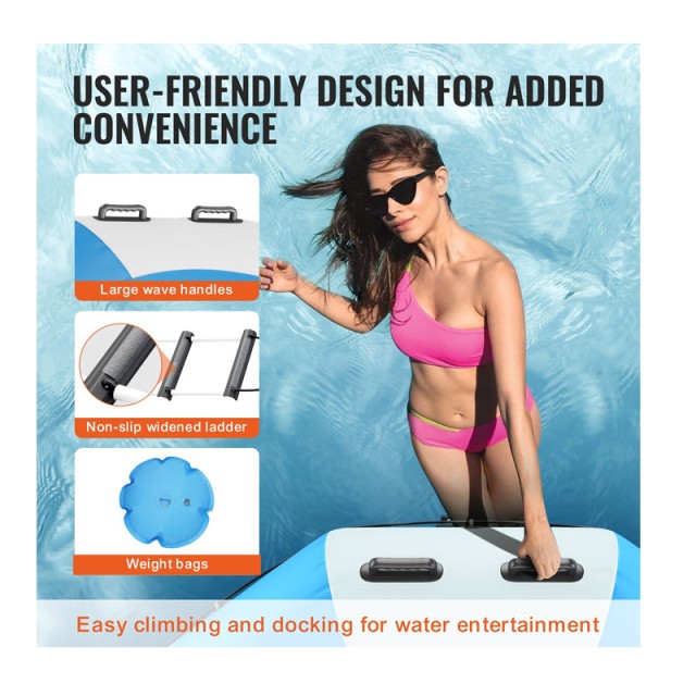 Φουσκωτό Τραμπολίνο Νερού 2000 mm 136 Kg VEVOR BTKSSBCBTK076SQ52V2