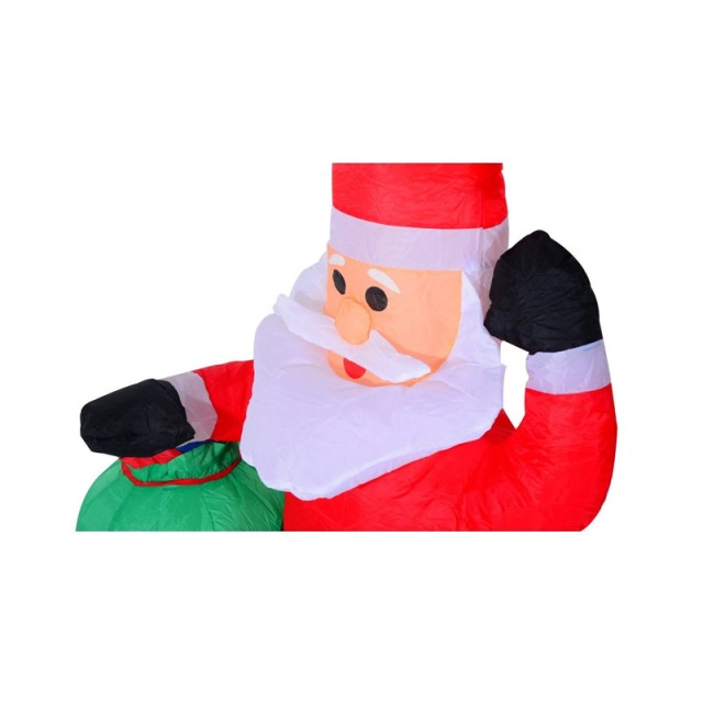 Φουσκωτός Άγιος Βασίλης 1.2 m με LED Φωτισμό HOMCOM 844-006