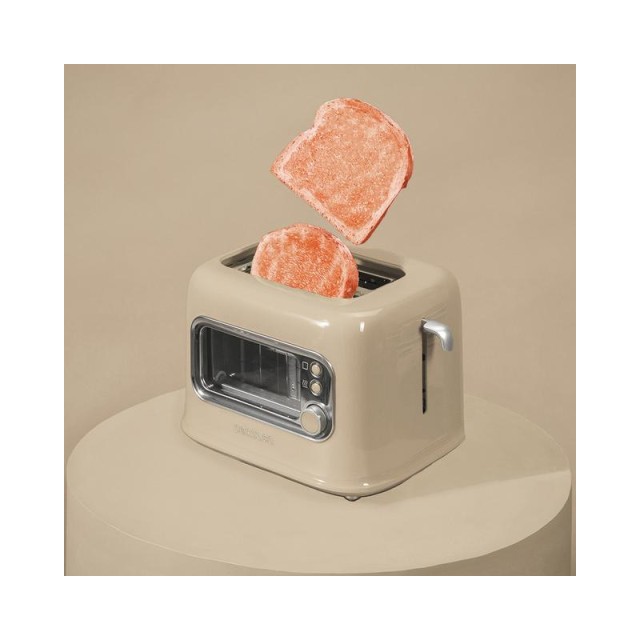Φρυγανιέρα 2 Θέσεων 700 W RetroVision Beige Cecotec CEC-08042