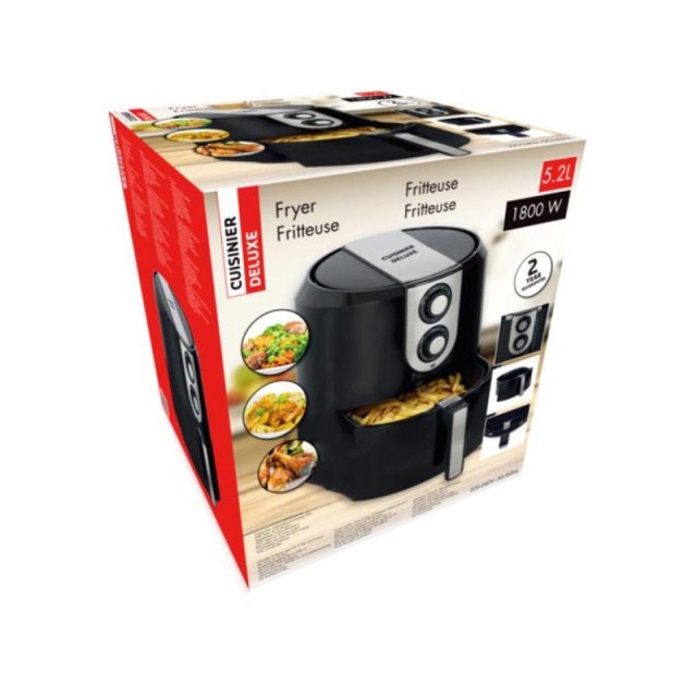 Φριτέζα 5.2 Lt 1800 W Air Fryer Cuisinier Deluxe 12295