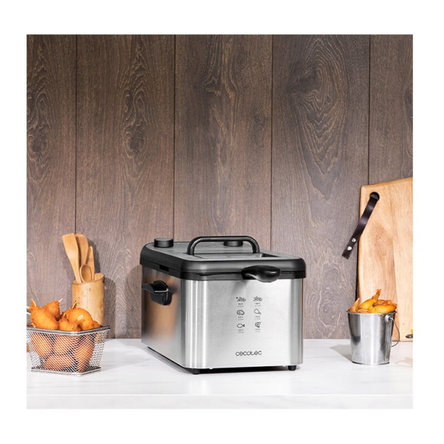 Φριτέζα με Φίλτρο Καθαρισμού Λαδιού Cecotec CleanFry Infinity 3000 3 Lt Χρώματος Ασημί CEC-03071