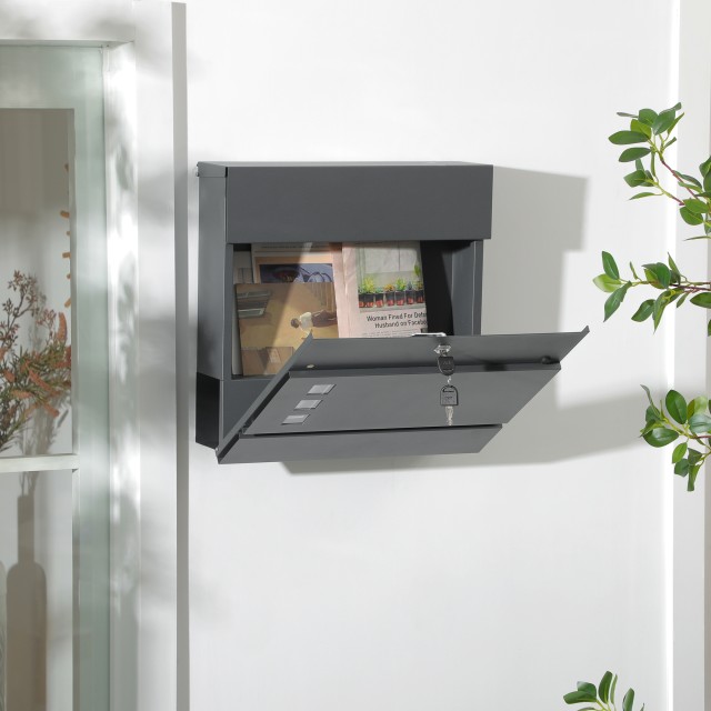 Μεταλλικό Γραμματοκιβώτιο 37 x 10.5 x 37 cm HOMCOM B80-009V00CG