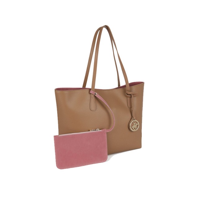 Γυναικεία Τσάντα Χειρός Χρώματος Camel Beverly Hills Polo Club 402 657BHP0781