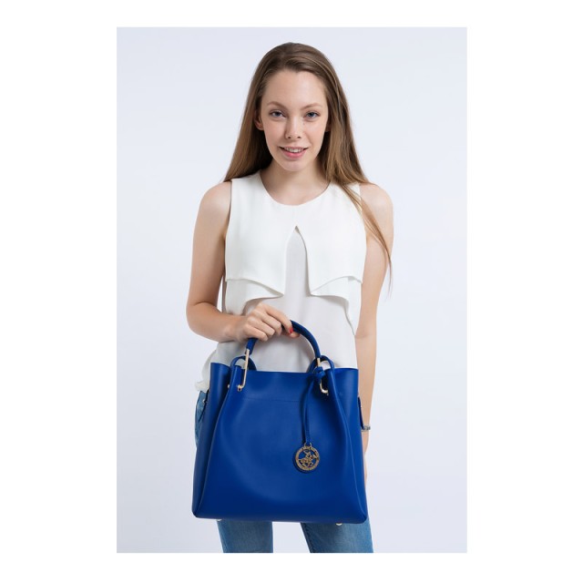 Γυναικεία Τσάντα Χειρός Χρώματος Μπλε Beverly Hills Polo Club 396 650BHP0661