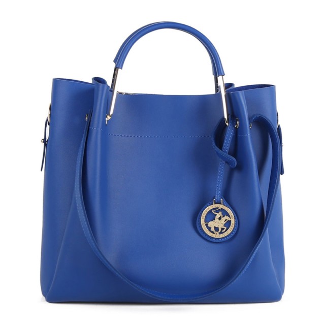 Γυναικεία Τσάντα Χειρός Χρώματος Μπλε Beverly Hills Polo Club 396 650BHP0661