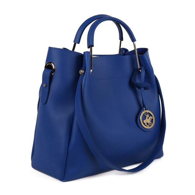 Γυναικεία Τσάντα Χειρός Χρώματος Μπλε Beverly Hills Polo Club 396 650BHP0661