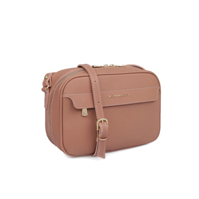 Γυναικεία Τσάντα με Διπλό Φερμουάρ Χρώματος Ροζ Laura Ashley Furley 651LAS0970