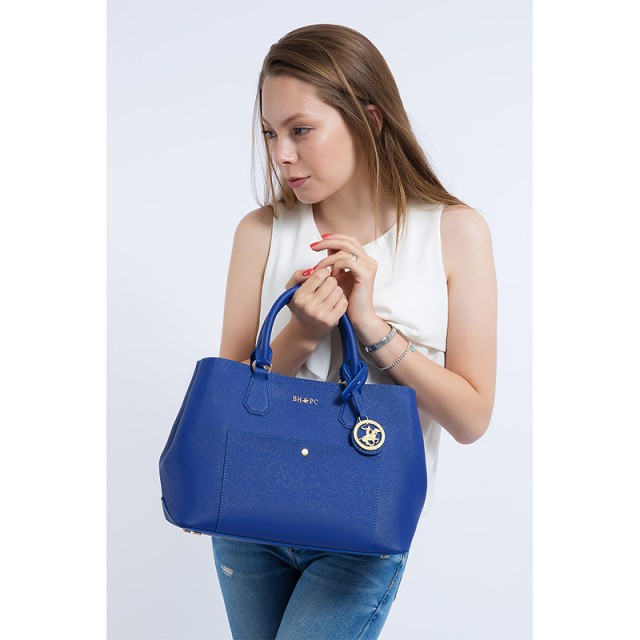Γυναικεία Τσάντα Χειρός Χρώματος Μπλε Beverly Hills Polo Club 589 657BHP0520