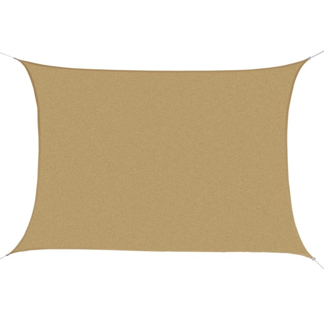 Outsunny Awnings Sail Ορθογώνια προστασία UV σε PE, άμμο, 4x6m 100110-059SA