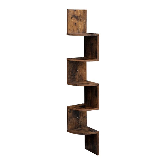 Γωνιακή Ξύλινη Ραφιέρα με 5 Ράφια 20 x 20 x 127.5 cm VASAGLE LBC20BX - 12 άτοκες δόσεις και 5% cash back