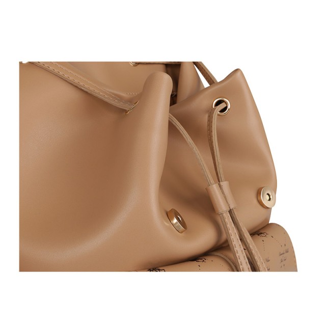 Γυναικεία Τσάντα Πλάτης με Τσέπες Χρώματος Camel Beverly Hills Polo Club 410 657BHP0717
