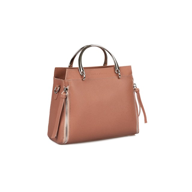 Γυναικεία Τσάντα Χειρός με Μεταλλικές Λαβές Χρώματος Ροζ Laura Ashley Norland 651LAS0937